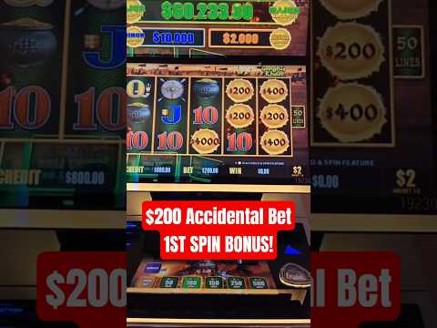 $200 Accidental Bet 1ST SPIN BONUS! On $2 Million Dragon Link!