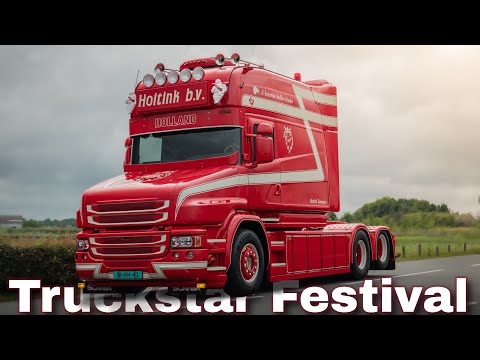 Truckstar Festival Assen 2025 Part 1 Truckshow with Scania & more open pipes sound ,custom Showrucks