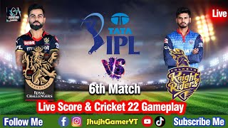 🔴 Live RCB Vs KKR, Match 6, Mumbai | Live Scores and Commentary | Only in India | IPL LIVE 2022