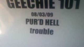 Geechie 101 Phrase of the Day- PUR'D HELL-trouble