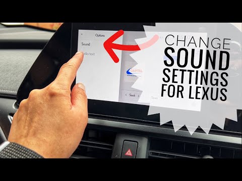 LEXUS how to change the sound settings bass and treble. Also the fade and balance of the speakers