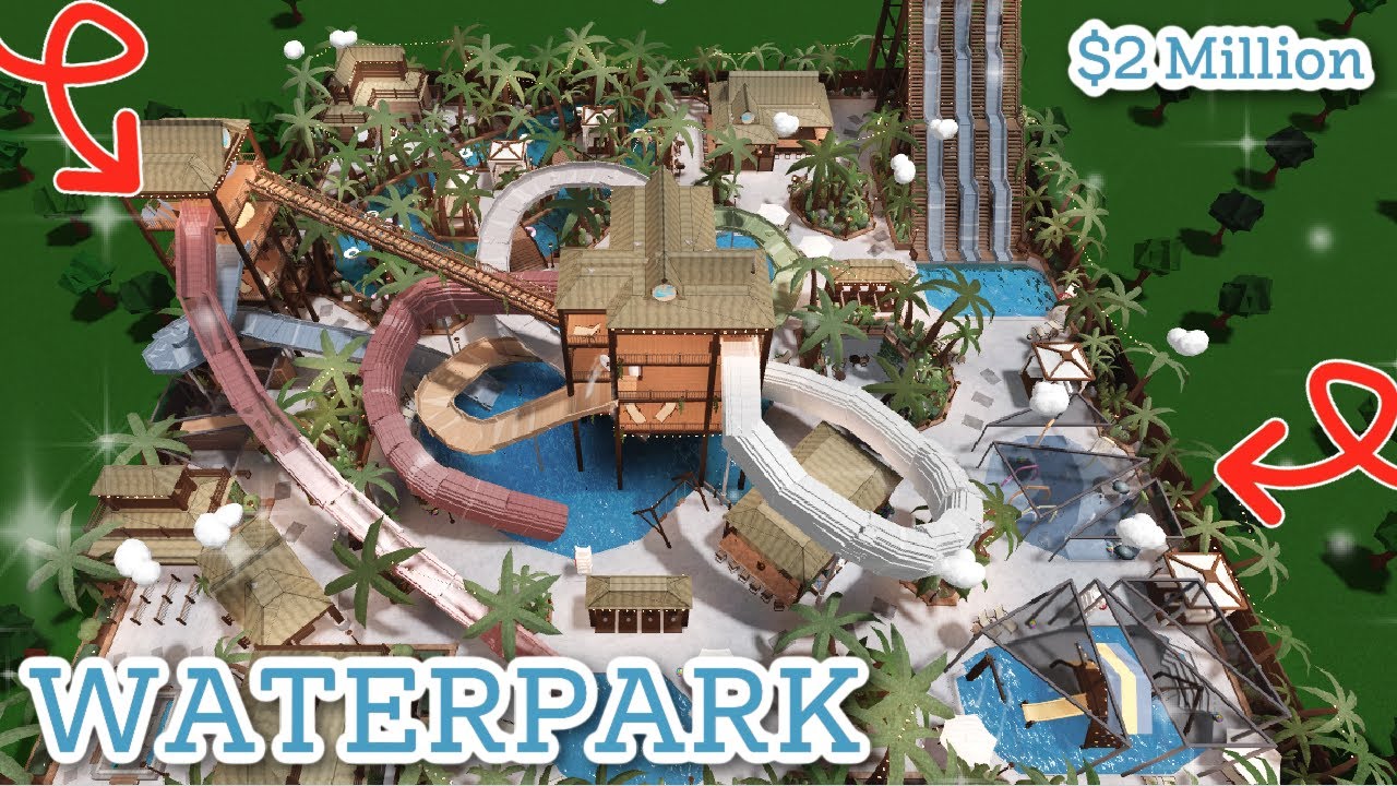 BLOXBURG WATER PARK SPEED BUILD | ROBLOX BLOXBURG | ROBUILDS