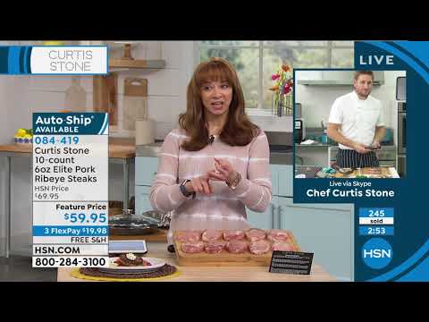 Curtis Stone 6 oz. Elite Pork Ribeye Steaks 10count...