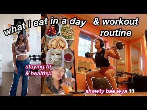 WHAT I EAT & MY WORKOUT ROUTINE | staying fit & eating healthy
