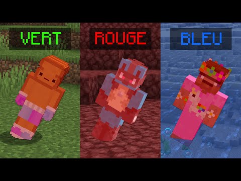 On doit finir Minecraft sans Toucher la COULEUR Indiquée..