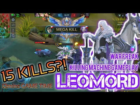 WAR FREAK LEOMORD OFFLANE GAMEPLAY || KILLING MACHINE LEOMORD || MLBB