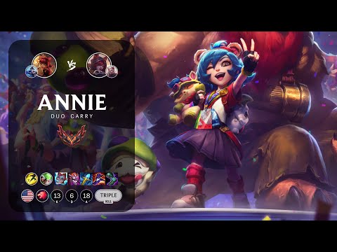 Annie Carry vs Xayah - NA Grandmaster Patch 13.4