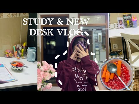 Kurdish vlog ( new desk)& study daily life 🫶🏻🎀♡´･ᴗ･`♡