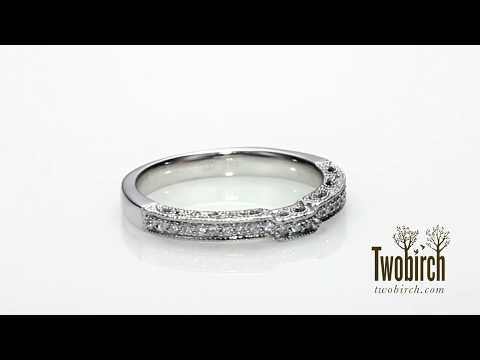 Vintage Millgrained Matching Wedding RIng - TwoBirch - MR623TTP-B2-BE