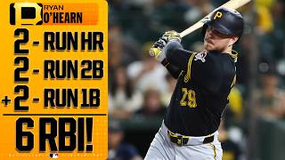 Ryan O'Hearn drives in SIX RUNS during a three-hit performance for the Pirates ????‍☠️????