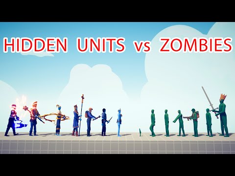 HIDDEN Team vs ZOMBIES Team - Totally Accurate Battle Simulator TABS