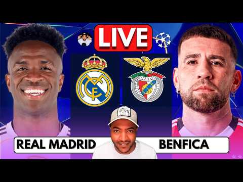 🔴 REAL MADRID vs BENFICA WATCH ALONG | Full Match Reaction | CHAMPIONS LEAGUE 25/26