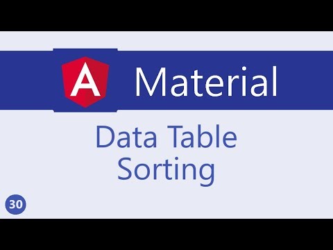 Angular Material Tutorial 30 Data table Sorting