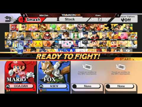 Youmacon 2015 Wii U - Ksev vs Dan - Smash Bros. 4 Wii U
