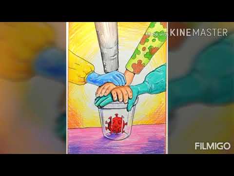 Online Painting and slogan writing competition "Fighting against covid-19" By Student's of KV. MGS