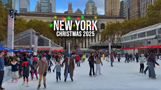 NYC Christmas Walk 2025 ✨ Macys Holiday Market to Bryant Park Christmas Market NYC 4K Holiday Walk