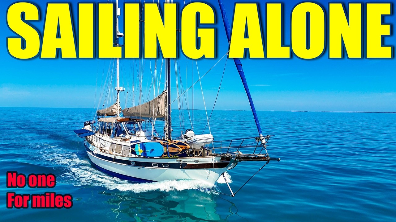 Sailing Solo Through Calm Bahamas Waters at Sunrise
