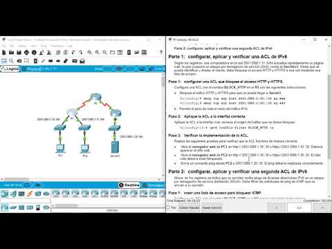 4.3.2.6 Packet Tracer - configuración de ACL de IPv6