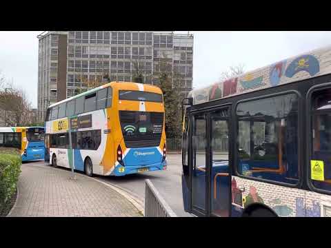 STAGECOACH BUS ROUTE 100 DEPARTING HASTINGS BUS STATION