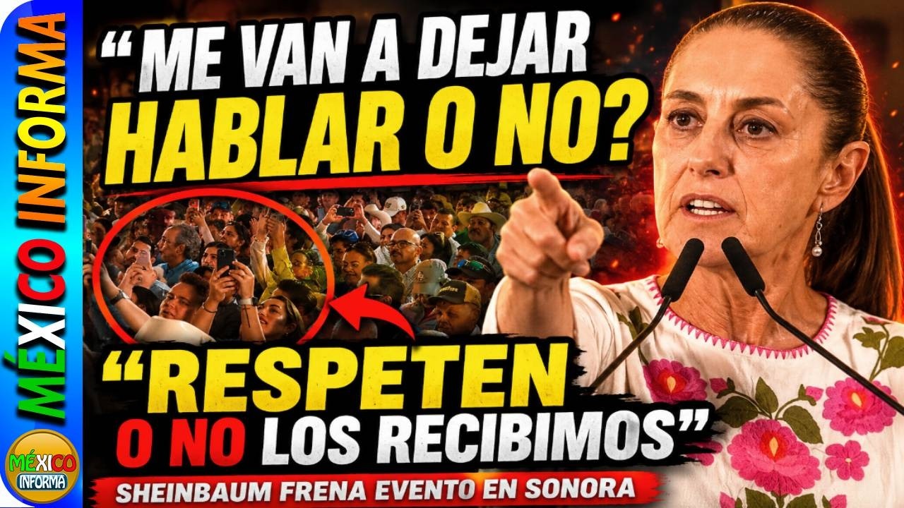 PASÓ EN SONORA. INTERRUMPIERON A SHEINBAUM EN SONORA Y ASÍ RESPONDIÓ. NO PARABAN DE GRITARLE.