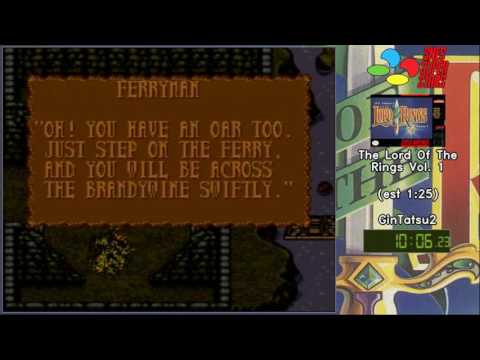 SNES Super Stars 2017 [172] - The Lord of the Rings Vol. 1 (Any%) by GinTatsu2