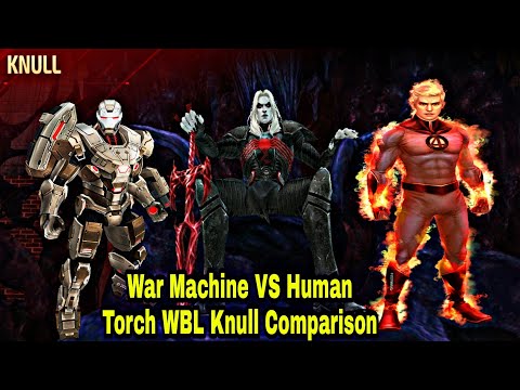 Human Torch VS War Machine World Boss Legend Knull Comparison - Marvel Future Fight
