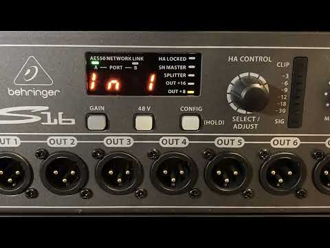 Connecting the X32 Rack to the Behringer S16 Stage Box