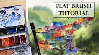 Painting with a Flat Brush - Flat Brush Only Tutorial