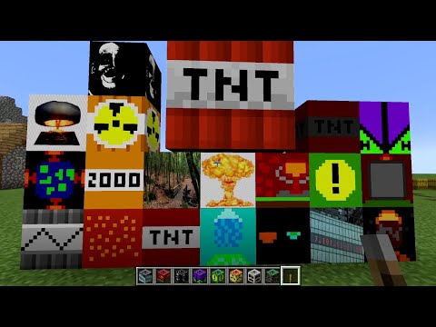 Minecraft: MEGA TNT MOD All Tier 3 Tnts (20+ TNT Explosions) in one video