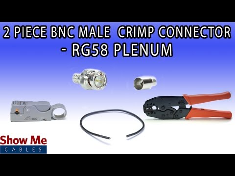 2 Piece BNC Male Crimp Connector For RG58 Plenum - Perfect For DIY Installs!