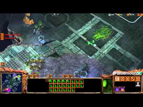 Bluemoon manually detonates his banelings to kill DTs and salvage the push!