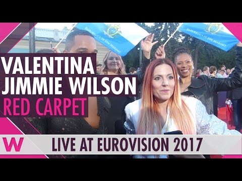 Valentina Monetta & Jimmie Wilson (San Marino) interview @ Eurovision 2017 red carpet