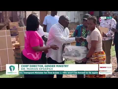 Dansoman Market Fire Victims Receive Support from Gender Ministry
