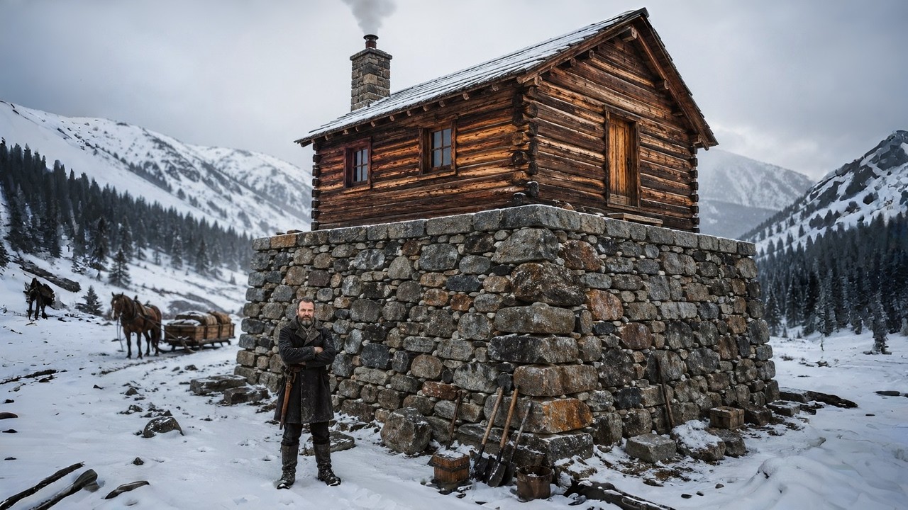 He Built a Stone Base So Massive the Cabin on Top Looked Tiny — Then the Worst Freeze Hit