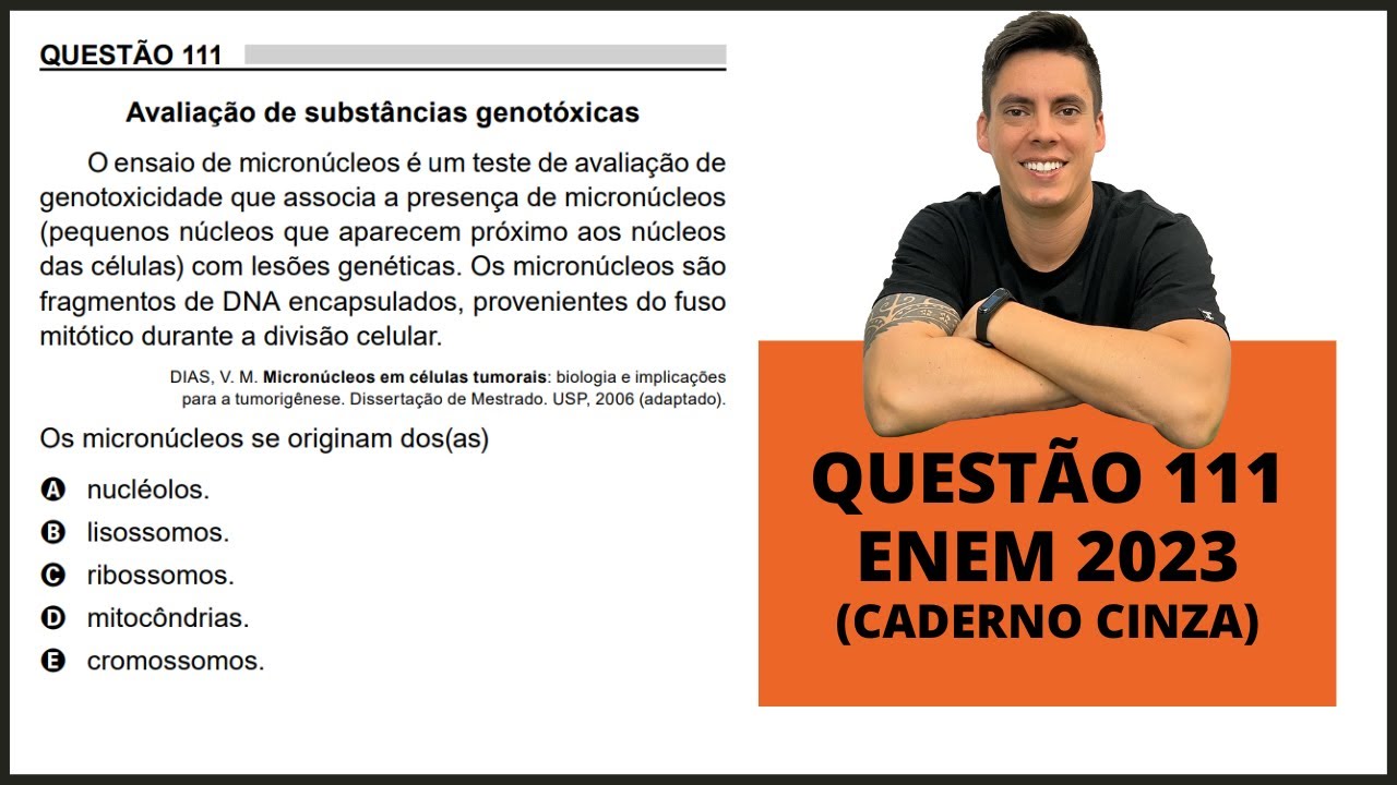 BIOLOGIA ENEM 2023! "O ensaio de micronúcleos é um teste..."