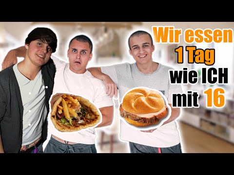 WIR essen 1 Tag wie MEIN 16-jähriges ICH *mit meinem kleinen Bruder*