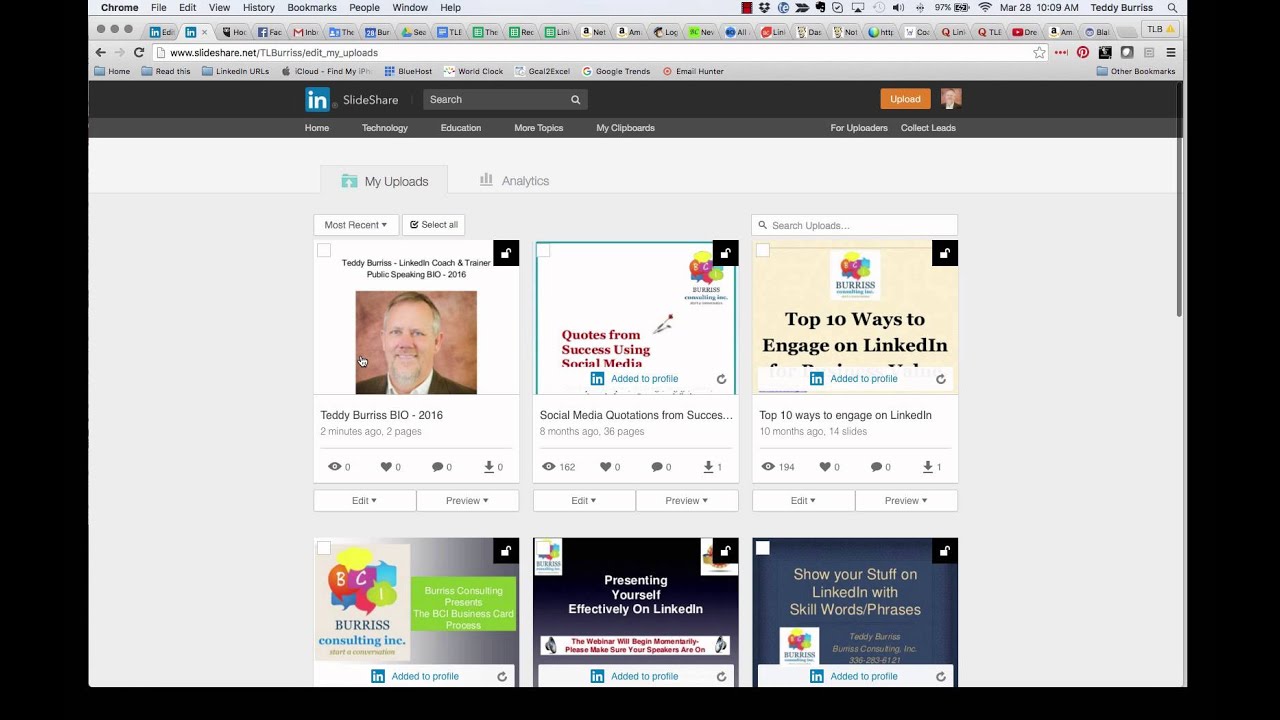 Adding Rich Content to LinkedIn Profile using Slideshare