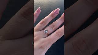 Gold ring with diamond. Article 750773  size 18.5 - Photo 4