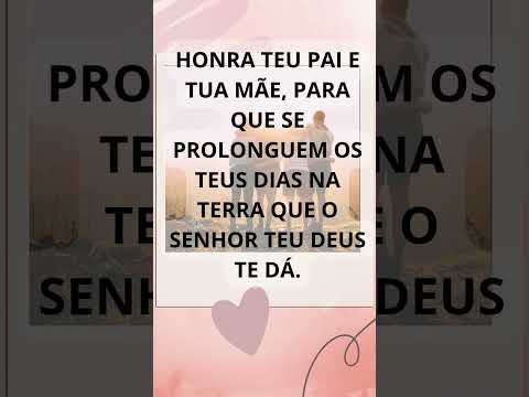 HONRA TEU PAI E TUA MÃE. Exodo 20:12