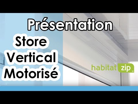 Fonctionnement du store vertical motorisé Habitat ZIP par Glass Systems.