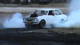 preview picture of video '111  ULEGAL Toyota Blown V8 Corolla At Burnout Mafia Nats Tamworth City Speedway 10 5 2014'