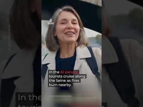 Satirical AI video of Paris protests mirrors real-life tourist experiences