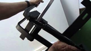 Regulagem da reclinação do encosto de cadeira e apoia pernas (podologia e lavatório)