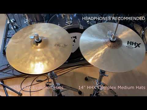 SABIAN 14" HHX Medium Complex Hats VS 14" HHX Evolution Hats