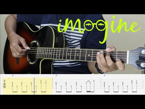 IMAGINE - John Lennon - Fingerstyle Guitar Tutorial TAB