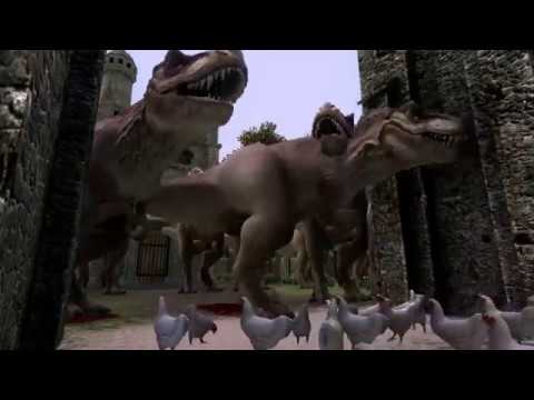 10,000 Chickens VS 20 T Rex!