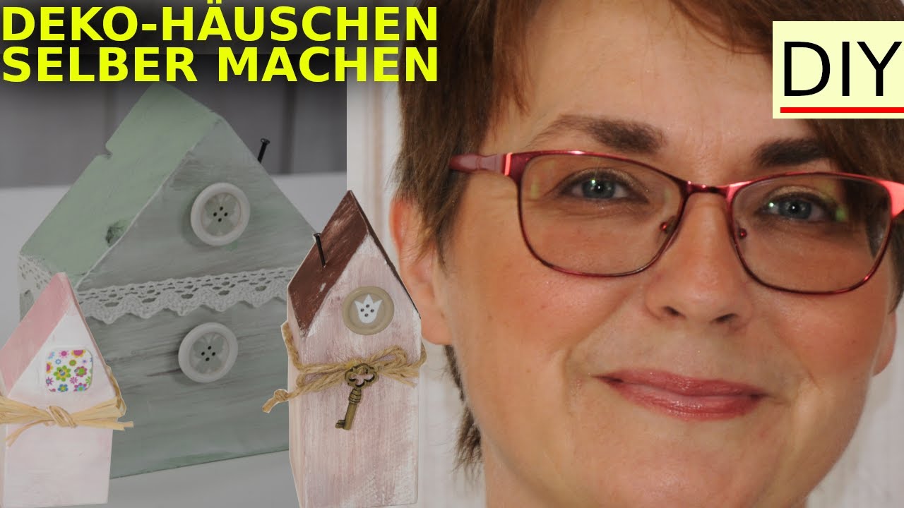 Holzhäuschen basteln | Shabby Chic Deko selber machen DEUTSCH Holzreste verwerten | DIY ganz einfach