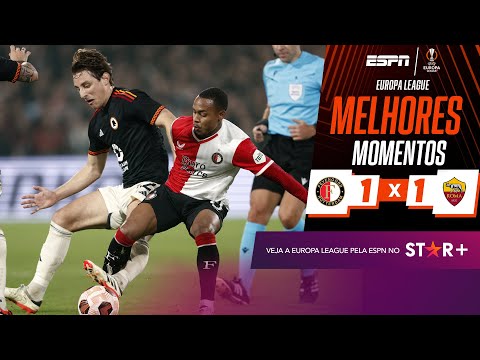 Gols e lances de Feyenoord x Roma