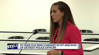 19-year-old who injured Detroit police officer in hit-and-run arraigned