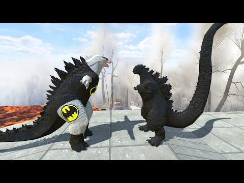 Dark Monster Shin Godzilla Vs Team Batman Godzilla 2014 Death run -Animal Revolt Battle Simulator